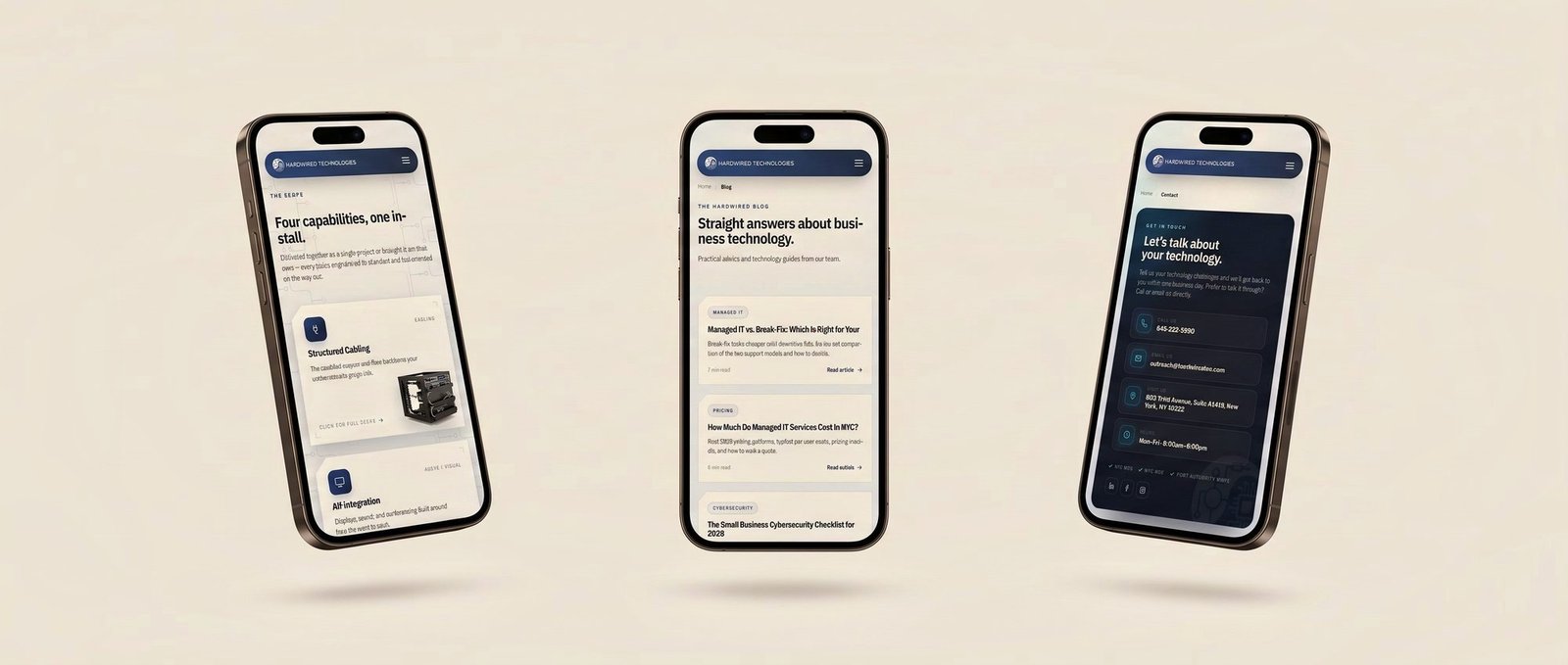 Hardwired Technologies website detail